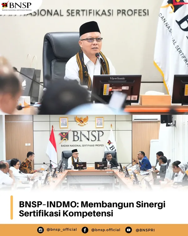 Badan Nasional Sertifikasi Profesi (BNSP) menerima audiensi Instittio Nacional de Desenvolvimento de Mao-de-Obra (INDMO) Timor Leste pada Senin, 28 September 20